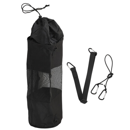 Boat Trash Bag Ventilated Mesh Large Capacity Foldable Black