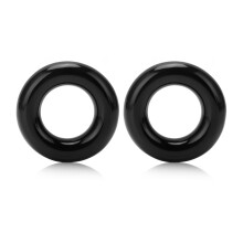 (Black) 2pcs Golf Weighting Ring Round Training Club Swing Red