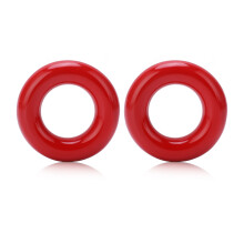 (Red) 2pcs Golf Weighting Ring Round Training Club Swing Red