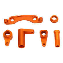 (Orange) RC Steering Assembly High Strength Aluminum Alloy 10 Titanium