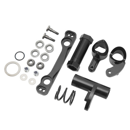 (Black) Aluminum Steering Assembly for ARRMA 1/7 1/8 Red 1