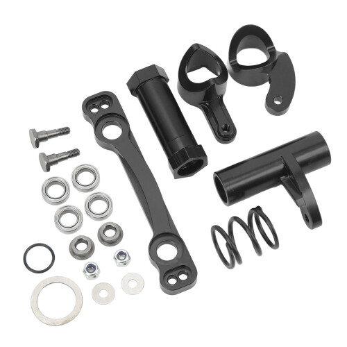 (Black) Aluminum Steering Assembly for ARRMA 1/7 1/8 Red 2