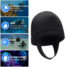 2mm Neoprene Snorkeling Cap UV Protection Warm Diving Hood