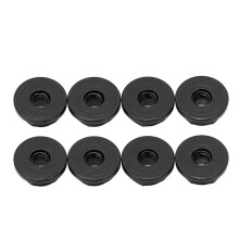 (Black) 8Pcs M2 Aluminum Flanged Nylon Self-Locking Nut for SCX24 Gold