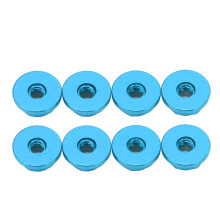 (Blue) 8Pcs M2 Aluminum Flanged Nylon Self-Locking Nut for SCX24 Gold