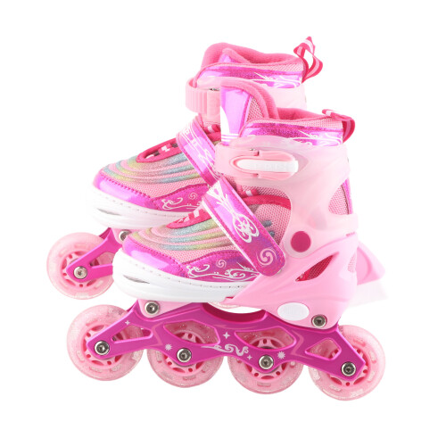 (S) Kinder verstellbare Inline-Skates Soft Roller Schuhe 1