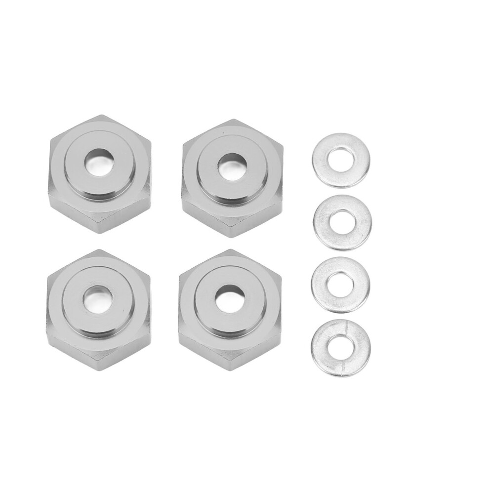 (Titanium Gray) 4Pcs Rc Hex Coupler Aluminum Alloy Wheel Adapter For 1/10 Rc Cars Red 643505330595
