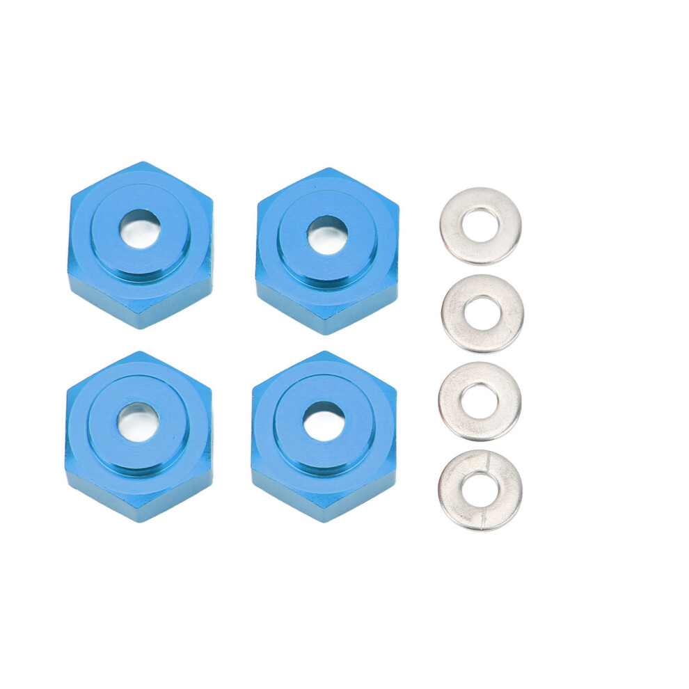(Dark Blue) 4Pcs Rc Hex Coupler Aluminum Alloy Wheel Adapter For 1/10 Rc Cars Red 643505330588