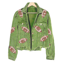 (Green XL) Women Turn Down Collar Jacket Warm Long Sleeve Coat Brown