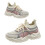 (Beige 36) Thick Soles Sneakers Cushioning Support Beige 36 1