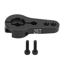 (Black) Aluminum Servo Horn 25T M3 Thread for AXI90075 AXI90104 AX90058 RC Car