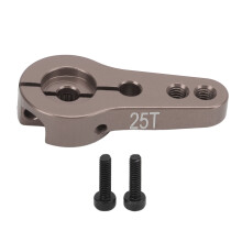 (Titanium Color) Aluminum Servo Horn 25T M3 Thread for AXI90075 AXI90104 AX90058 RC Car