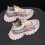 (Beige 36) Thick Soles Sneakers Cushioning Support Beige 36 3