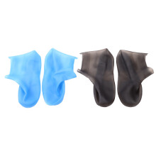 (Gray Blue XL) 2 Pairs TPE Rain Shoe Covers Reusable Elastic Waterproof Gray Blue XL