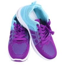 (Purple 40) Sports Shoes Breathable Lace Up Women Running Shoes Purple 38