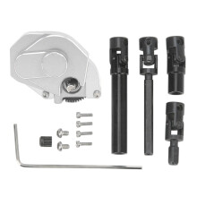 (Silver) RC Gear Box Drive Shaft Set Aluminum Alloy for Axial SCX24 1/24 Black