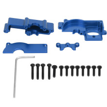 (Blue) RC Car Gearbox Housing Motor Mount Set Blue 1/18