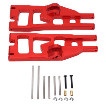 (Red) 2Pcs RC Front Lower Swing Arm Aluminum Alloy CNC Weight 1/6 Truck