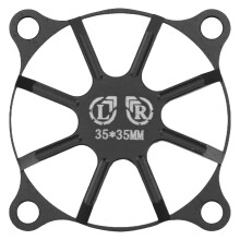 (Black) Motor Cooling Fan Cover Aluminum Alloy Heat Dissipation Red for RC Car
