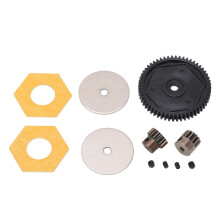 (Black) 1/10 RC 56T Spur Gear with 13T 15T Motor Gear for Axial SCX10 White