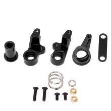 (Black) Aluminum Alloy Steering Kit for Traxxas 1967 C10 Drag Slash Black