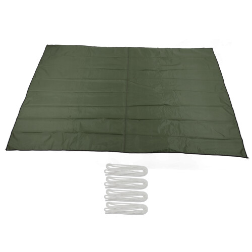 (Army Green) Sun Shade Sail UV Block Foldable Rectangular Garden Pool Khaki