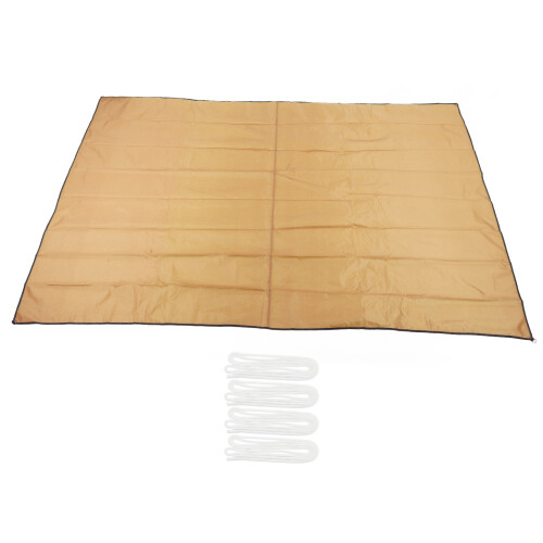 (Khaki) Sun Shade Sail UV Block Foldable Rectangular Garden Pool Khaki