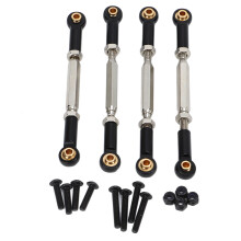 (80 to 90mm) 4Pcs RC Car Camber Links Black Aluminium Alloy 1/10 80-90mm
