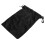 (Black) Drawstring Storage Bag Double Closure Dustproof Portable Outdoor Bag 5