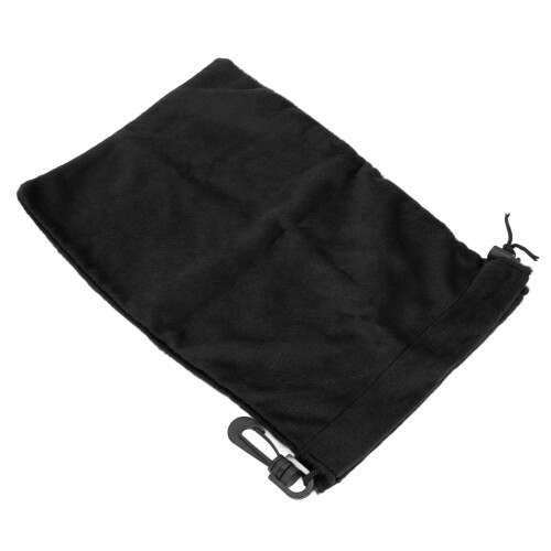 (Black) Drawstring Storage Bag Double Closure Dustproof Portable Outdoor Bag 2