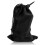 (Black) Drawstring Storage Bag Double Closure Dustproof Portable Outdoor Bag 2