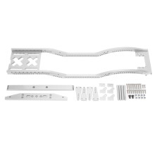 (Silver) Aluminum Alloy RC Car Chassis Frame Set SCX10 D90 1/10 Crawler Red