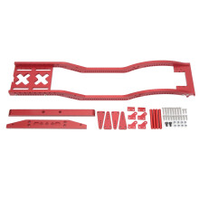 (Red) Aluminum Alloy RC Car Chassis Frame Set SCX10 D90 1/10 Crawler Red