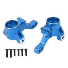 (Blue) RC Steering Cup Aluminum Knuckle Arm for Traxxas 4 Tec C8 1/10 1 Pair