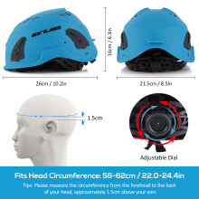 Climbing Helmet with Headlamp Earmuff Taillight for Hiking Caving