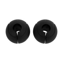 (Black) Barbell Dumbbell Curved Bar Grip Silicone Non-Slip Thickened Black