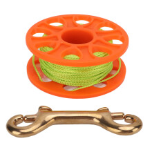 Diving Finger Reel 30m Fluorescent Green Double Hook Orange