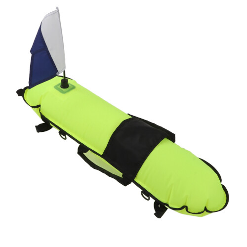 Diving Float Fluorescent Green Inflation Buoy with Flag 1