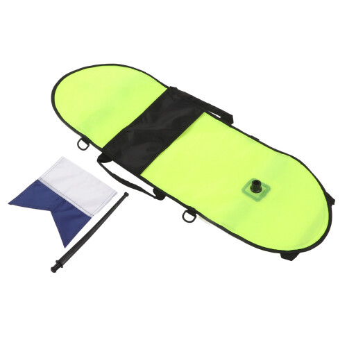 Diving Float Fluorescent Green Inflation Buoy with Flag 2