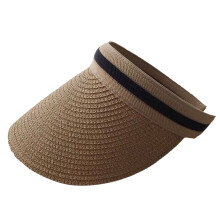 (Brown M(56‑58cm/ 22.5‑22.83in)) Women's Wide Brim Sun Hat Braided Visor Navy Blue M 56-58cm