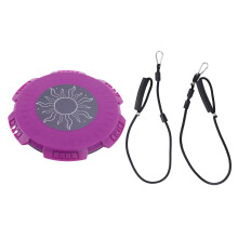 (Purple) Waist Twisting Disc Pull Rope Aerobic Balance Board Purple