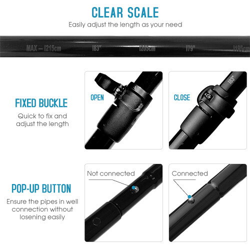 Adjustable Lightweight SUP Paddle Aluminum Magnesium Alloy 1