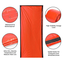 2 Pack Emergency Sleeping Bag Waterproof Thermal Bivy Sack 59.8x82.7in