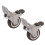 2Pcs L Bracket Caster with Brake 360 Rotating TPE Rubber 1