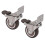 2Pcs L Bracket Caster with Brake 360 Rotating TPE Rubber 5