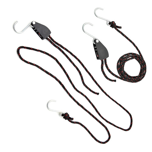 2pcs Kayak Tie Down Straps Ratchet Adjustable Rope Hanger 299.8lbs 2