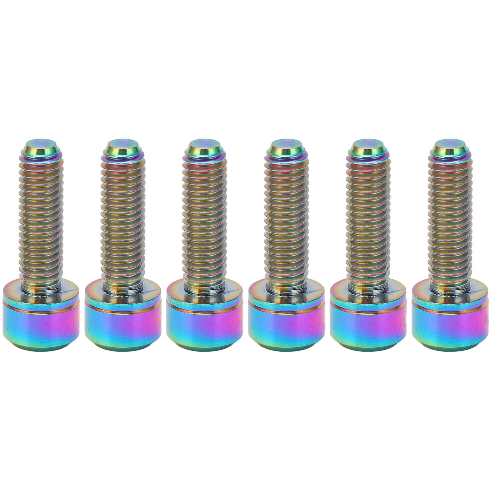 6Pcs Risk Titanium Alloy Handlebar Stem Screws M5x18mm With Gaskets 500367786147