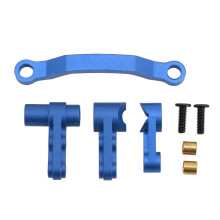 (Blue) Aluminum Alloy Steering Kit for REMO 1/16 SMAX RC Car Blue