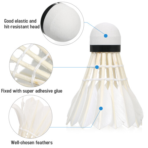 3pcs Badminton Shuttlecocks Indoor Outdoor Windproof High Speed 1