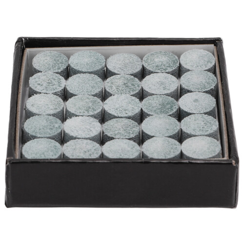 (9mm) 50Pcs Pool Cue Tips Leather Grade B 13mm Replacement 1